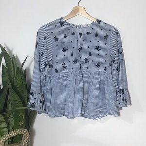 Mango Seersucker Top